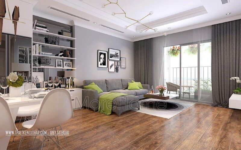 .
Sofa bọc nỉ màu xám là yếu tố quan trọng góp phần tạo nên không gian, tạo nên sự liên kết và liên mạch trong thiết kế cũng như kết nối các đồ vật trong căn nhà.