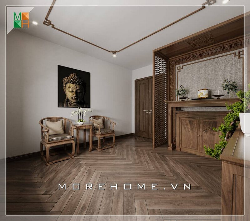 Con cháu sẽ thiết kế một không gian thờ cúng trong nhà đẹp và hợp phong thủy để biểu lộ lòng thành kính của họ và hy vọng nhận được sự chở che và phù hộ của gia tiên.